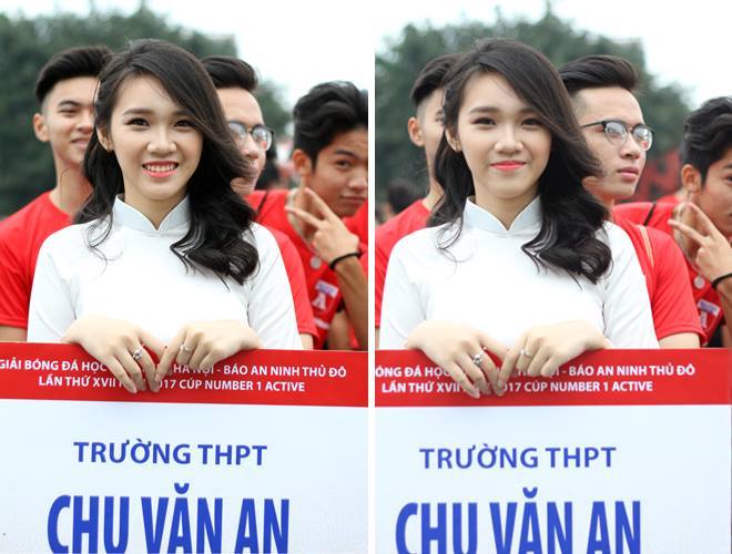 Nữ sinh Hà Nội khoe sắc tại giải bóng đá THPT