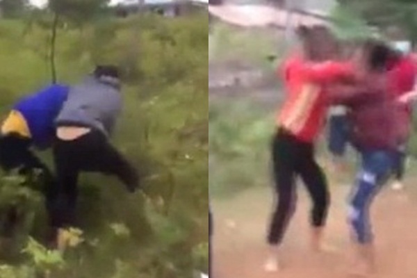 Hai nhóm nữ sinh lao vào đánh nhau giữa đường