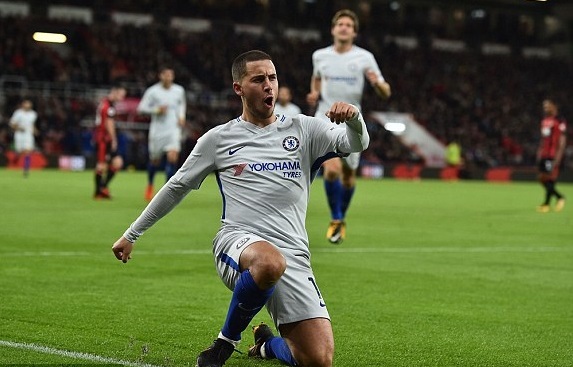 Hazard khai hỏa, Chelsea thắng chật vật Bournemouth