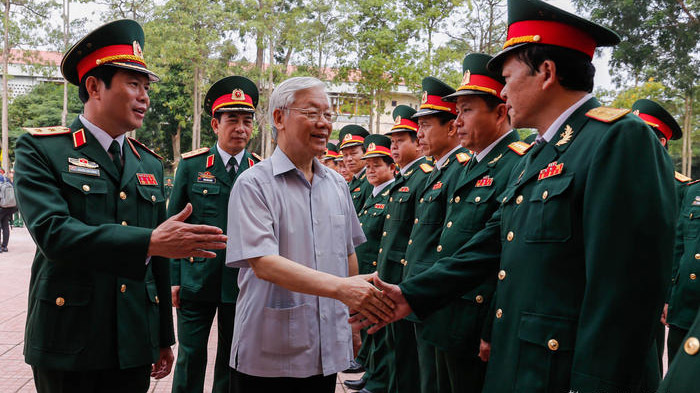 Tổng bí thư thăm, làm việc với Bộ Tư lệnh Quân khu 4