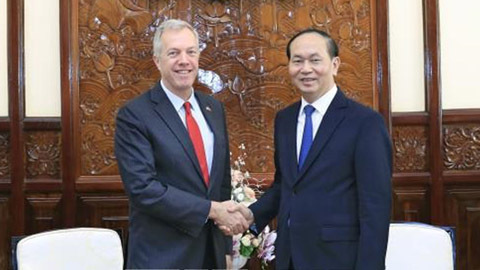 Chủ tịch nước tiếp Đại sứ Hoa Kỳ chào kết thúc nhiệm kỳ