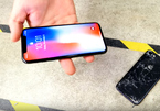 iPhone X cho dao đâm mặt lưng, rơi thoải mái