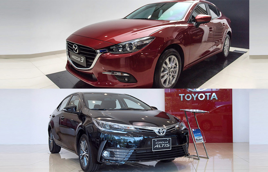So sánh Mazda3 2017 và Corolla Altis 2017: Bạn chọn xe nào?