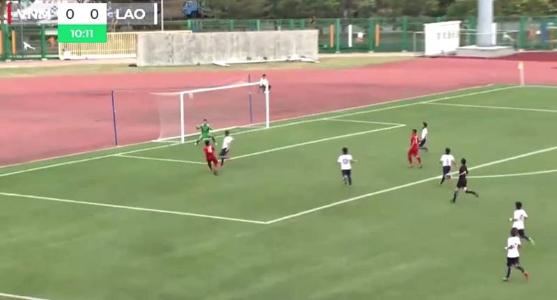 U19 Việt Nam 0-0 U19 Lào phút 11