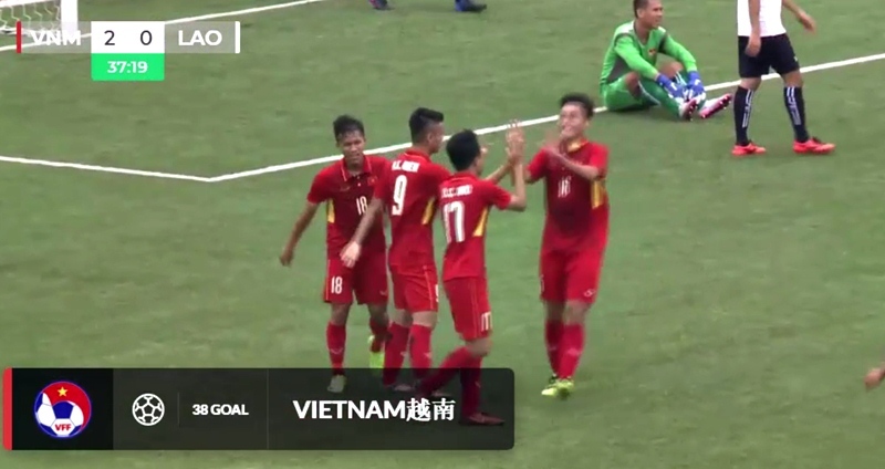 U19 Việt Nam 2-0 U19 Lào: Quang Nho ghi bàn phút 38