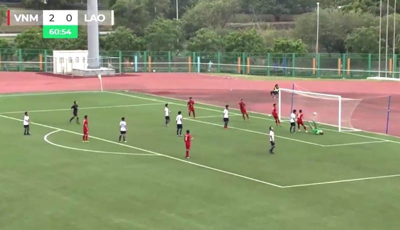 U19 Việt Nam 3-0 U19 Lào: Nam Cung ghi bàn