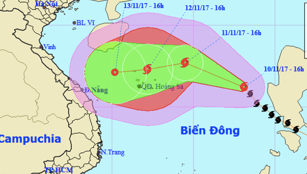 Bão số 13 Haikui diễn biến phức tạp, có thể đổi hướng vào miền Trung