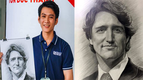 Bức vẽ của 9x Quảng Ngãi được chuyển tận tay Thủ tướng Canada