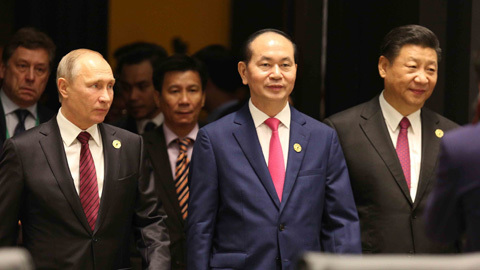 Hình ảnh Lãnh đạo APEC tham dự phiên khai mạc Hội nghị cấp cao