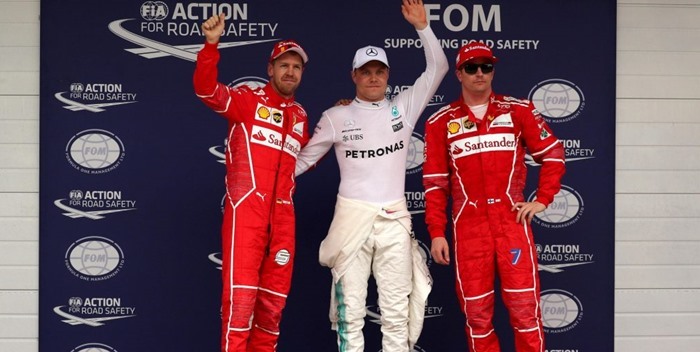 Phân hạng F1 Brazil: Valtteri Bottas giành pole, Hamilton tông rào