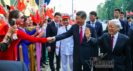 Trực tiếp: Lễ đón Tổng bí thư, Chủ tịch Trung Quốc Tập Cận Bình