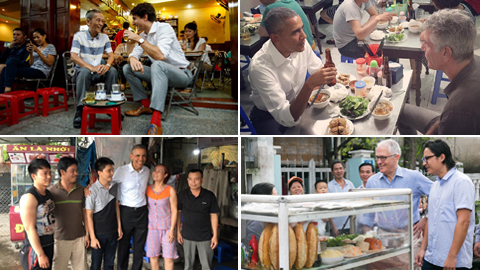 Khi các nguyên thủ khám phá ẩm thực vỉa hè Việt Nam