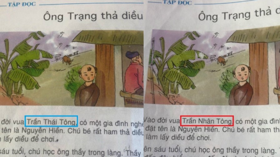 SGK lẫn lộn “Trần Nhân Tông” và “Trần Thái Tông”