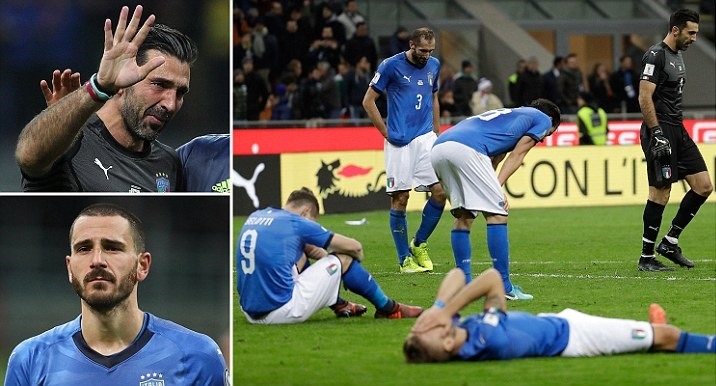 Italia lần đầu tiên sau 60 năm vắng mặt ở World Cup
