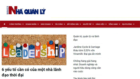 Đình bản 3 tháng Tạp chí điện tử Nhà quản lý