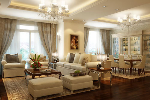 Thiết kế nội thất biệt thự đẹp lung linh