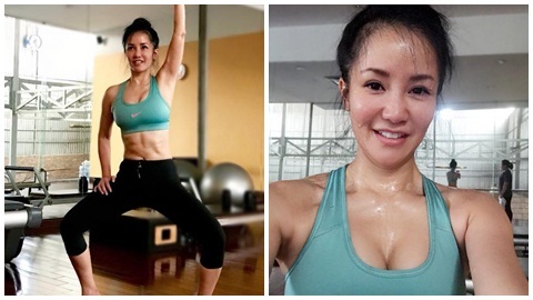 Ca sĩ Hồng Nhung khoe thân hình dẻo dai, săn chắc ở tuổi U50
