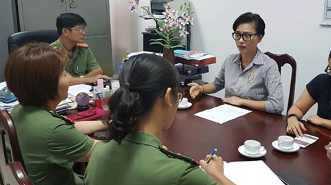 Diễn viên Ngô Thanh Vân làm việc với công an