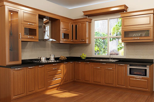 Tô điểm bếp xinh cùng nội thất tủ bếp hình chữ L