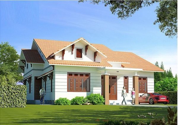 Những mẫu thiết kế nhà 1 tầng 3 phòng ngủ