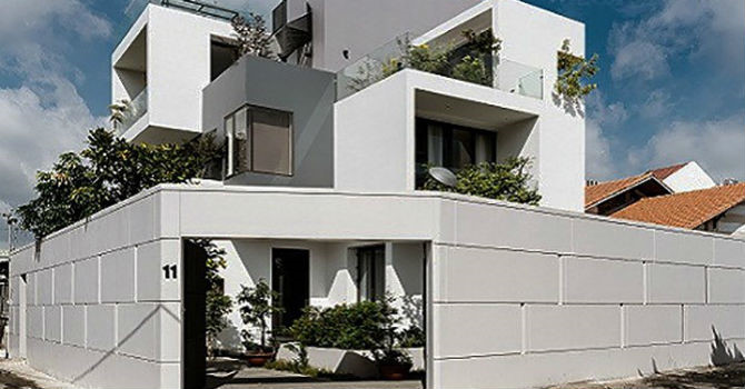 Ngắm nhìn ngôi nhà hình hộp xếp chồng giữa Sài Gòn