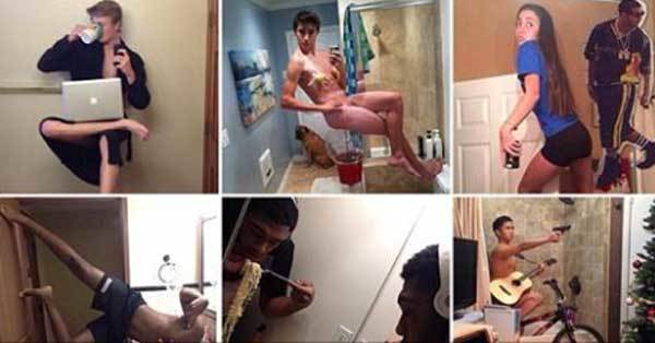 Hài hước kiểu tạo dáng quằn quại để chụp ảnh