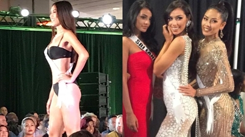 Nguyễn Thị Loan diễn bikini khoe thân hình đồng hồ cát ở HHHV