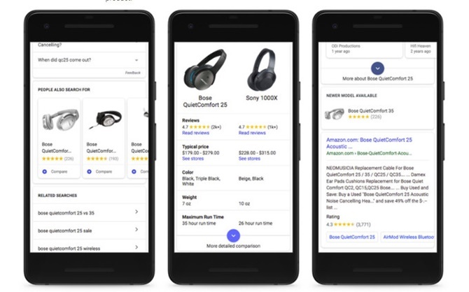 Google Search được nâng cấp, hỗ trợ mua sắm qua di động tốt hơn