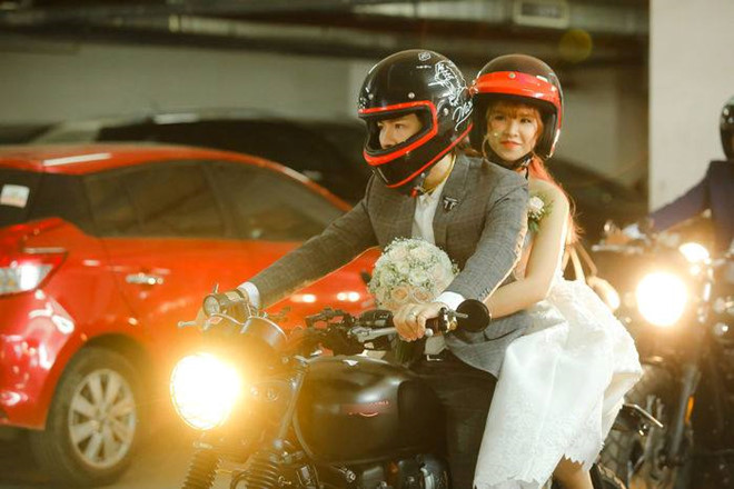 Cận cảnh đoàn mô tô khủng rước dâu trong đám cưới Khởi My - Kelvin Khánh