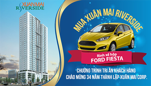 Mừng sinh nhật Xuân Mai Riverside tặng ôtô cho cư dân