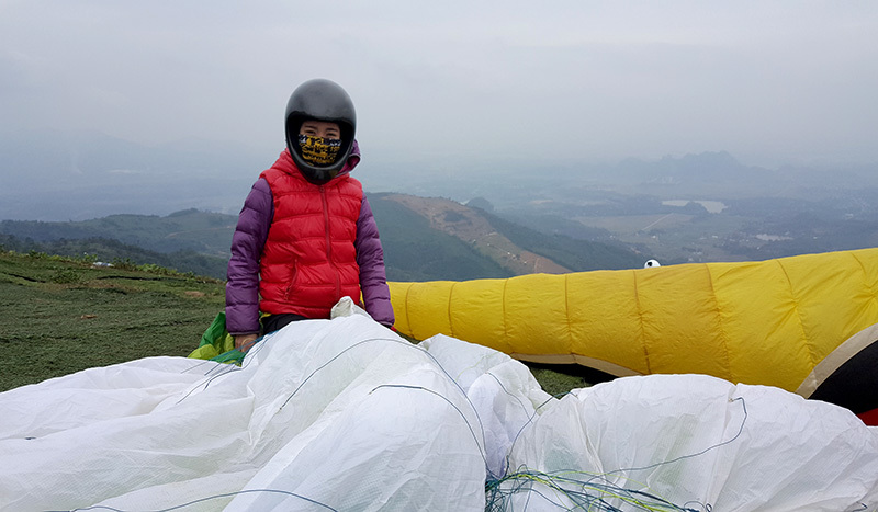 dù lượn Hà Nội