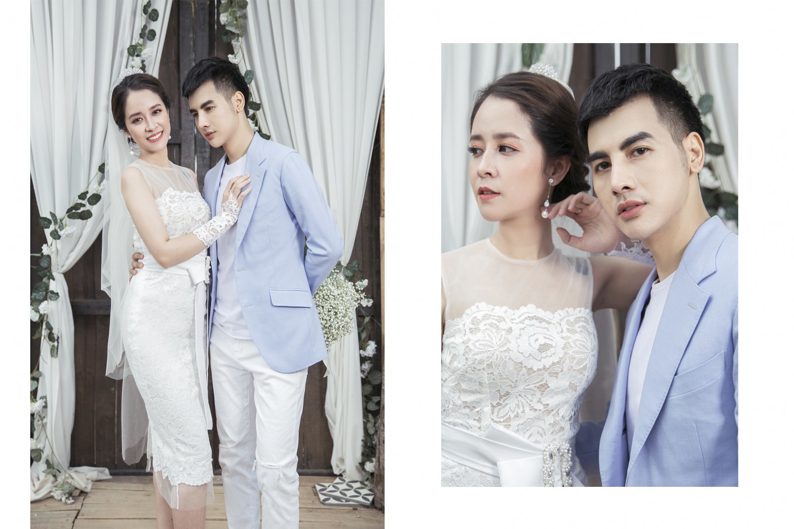 Diễn viên 'Người phán xử' hóa cô dâu xinh đẹp bên Cường Bely