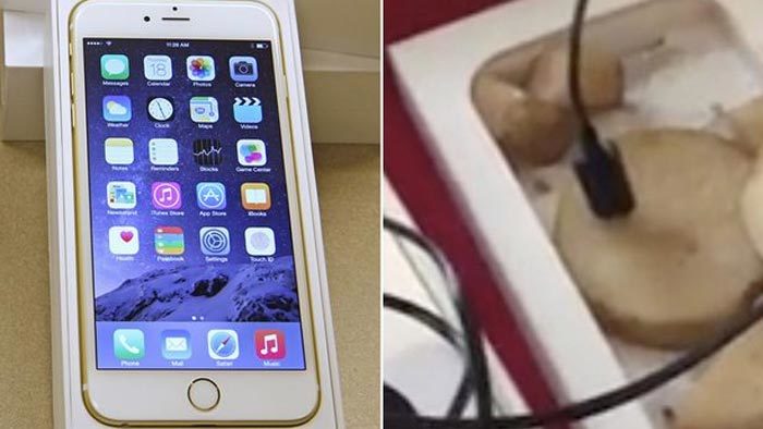 Mất 100 USD mua iPhone 6, nhận về khoai tây thái lát