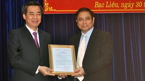 Ông Nguyễn Quang Dương làm Bí thư Tỉnh uỷ Bạc Liêu