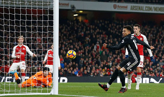 Video bàn thắng Arsenal 1-3 MU