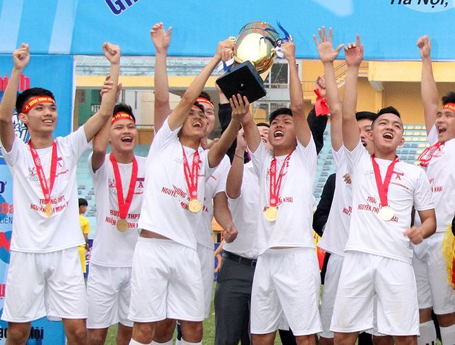 Giải bóng đá học sinh PTTH Hà Nội tìm ra nhà vô địch