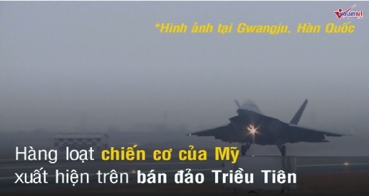 Chiến cơ mạnh nhất của Mỹ thị uy trên bán đảo Triều Tiên