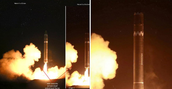 Điều kỳ lạ trong bức ảnh Triều Tiên phóng tên lửa