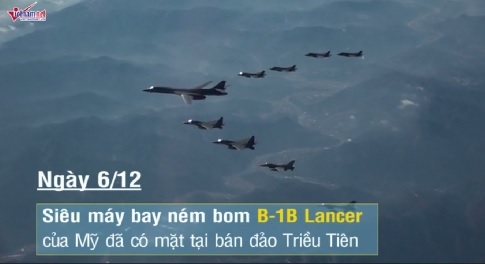 'Quái vật ném bom' của Mỹ gầm rú sát Triều Tiên