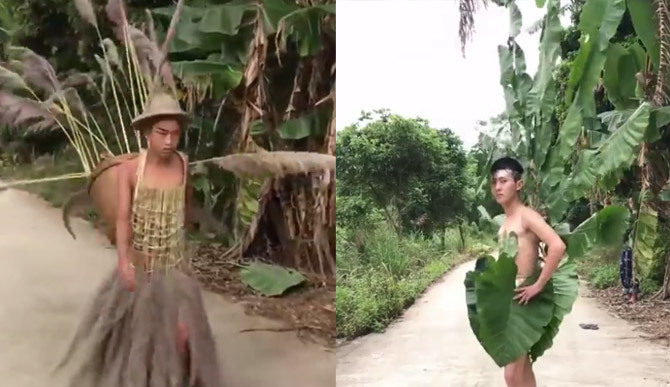 Màn biểu diễn thời trang siêu kinh điển trên... đường làng