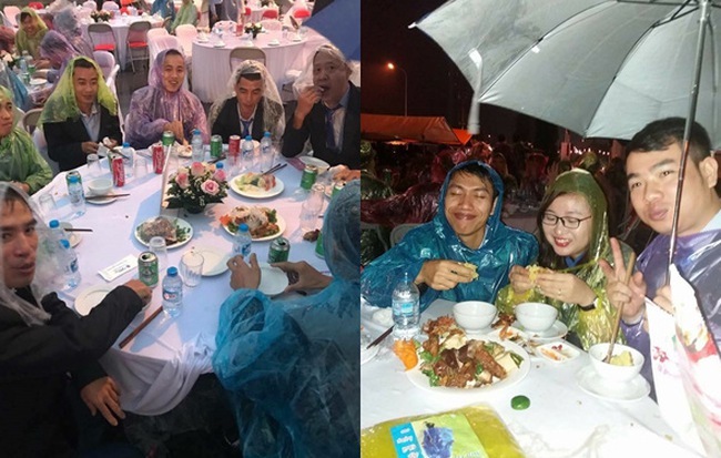 Đám cưới kéo dài 15 ngày, quan khách trùm áo mưa ăn cỗ ồn ào nhất 2017