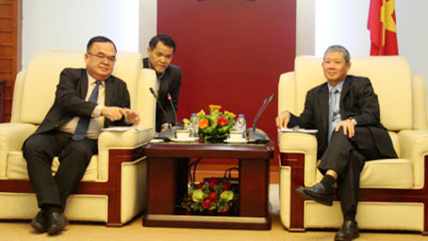 Thứ trưởng Nguyễn Thành Hưng tiếp Thứ trưởng Bộ Bưu chính Viễn thông Lào