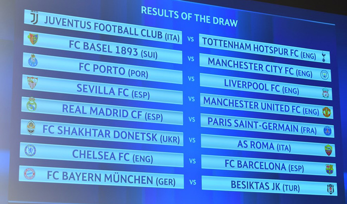 Bốc thăm vòng 1/8 Cup C1: MU chiến Sevilla, Chelsea đụng Barca