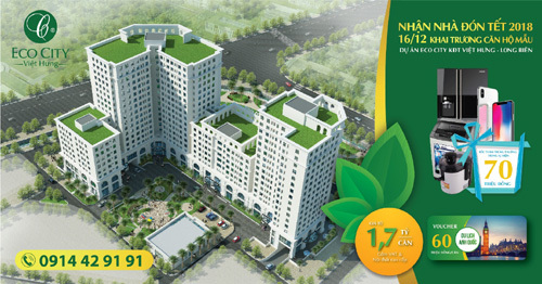 Khai trương nhà mẫu Eco City, quà tặng ngập tràn