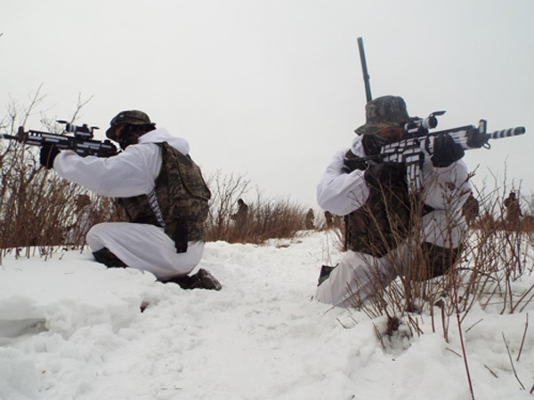Lính thủy đánh bộ Mỹ, Hàn tập trận giữa tuyết trắng
