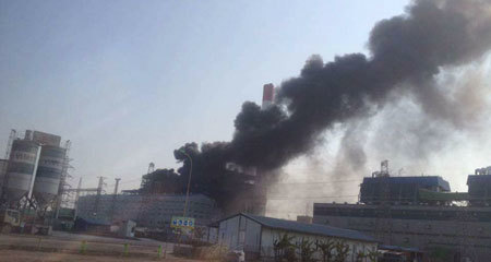 Cháy lớn tại nhà máy nhiệt điện Thái Bình 2
