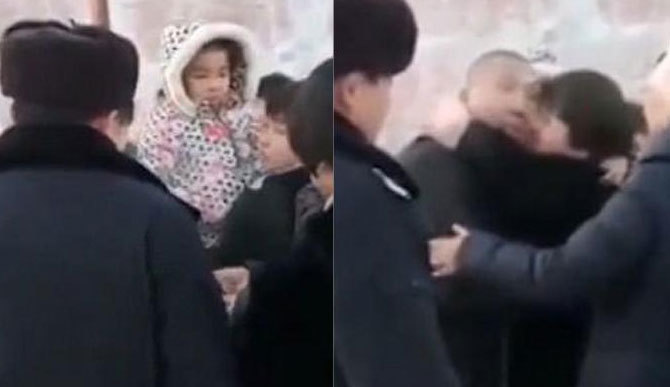 Bé gái tạm biệt bố, không biết bố bị đưa đi tử hình khiến nhiều người rơi nước mắt