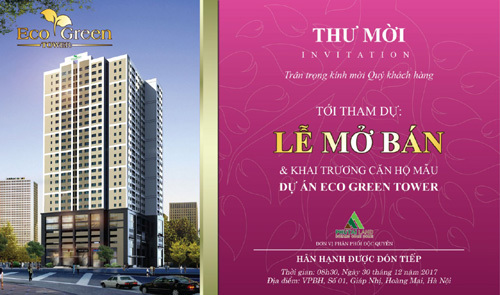 Khai trương căn hộ mẫu Eco Green Tower