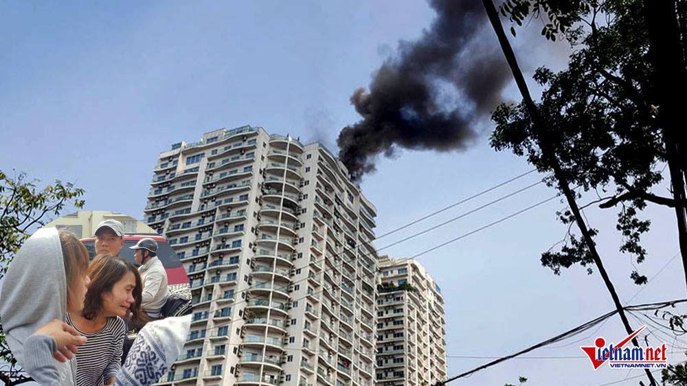 Hà Nội: Cháy tầng 25 tòa chung cư trên phố Hoàng Hoa Thám