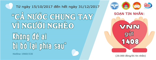 Phát động đợt nhắn tin ủng hộ “Cả nước chung tay vì người nghèo”